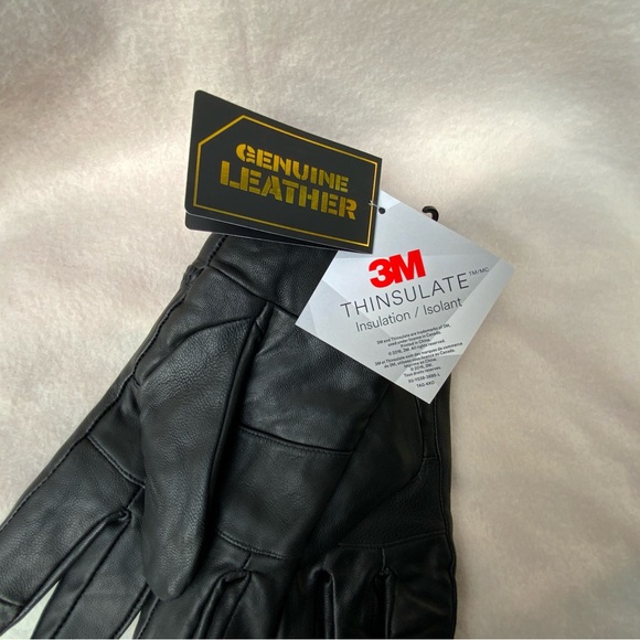3M Thinsulate Genuine Leather Gloves - Black Sz 2XL - Picture 5 of 9